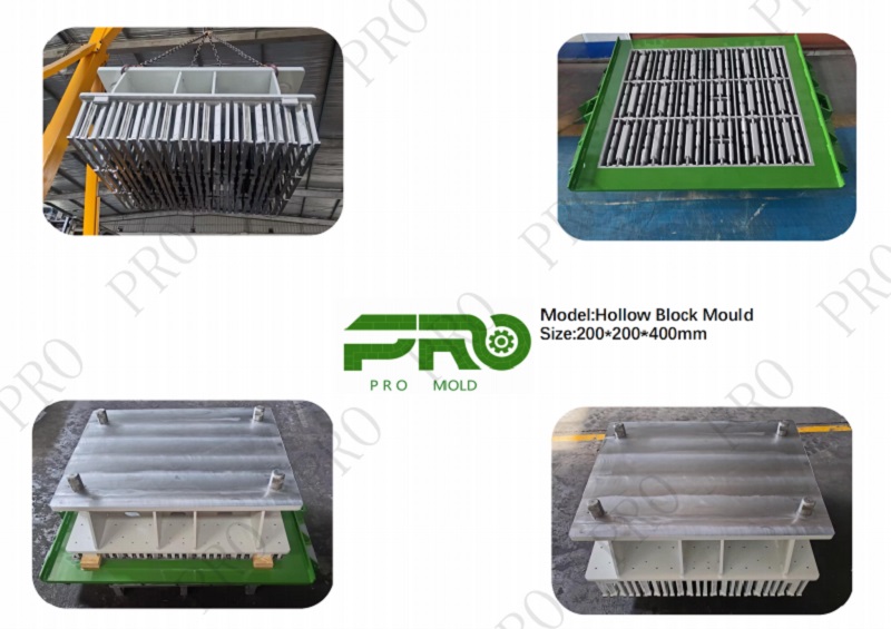 PRO MOLD yüksək səviyyəli içi boş blok qəlibləri POYATOS kərpic istehsalı maşınları üçün Səudiyyə Ərəbistanına uğurla çatdırıldı